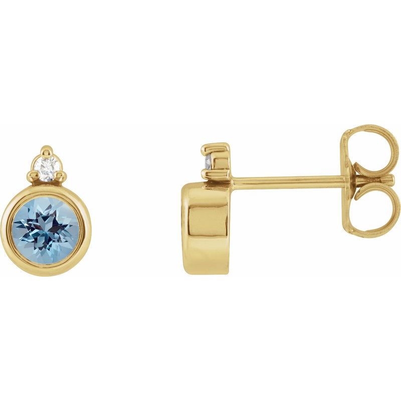 Accented Bezel-Set Earrings