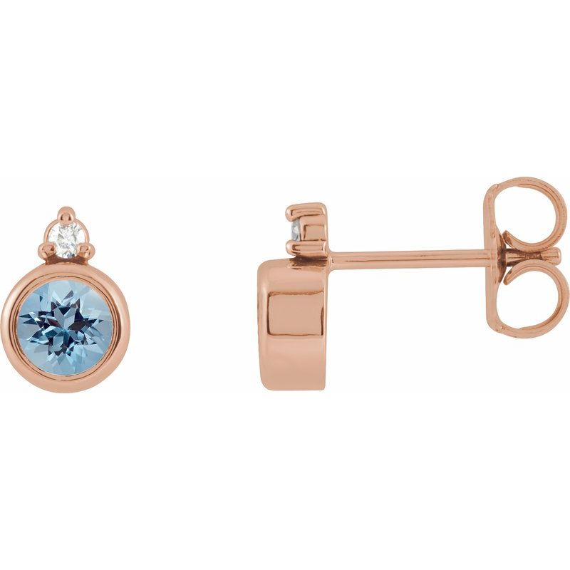Accented Bezel-Set Earrings