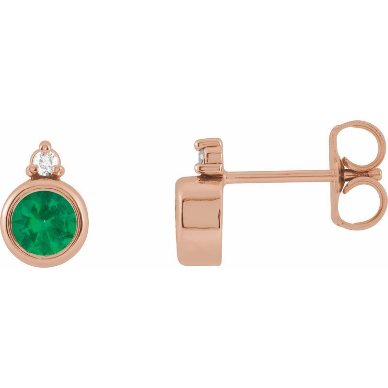 Accented Bezel-Set Earrings