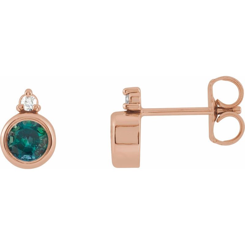 Accented Bezel-Set Earrings