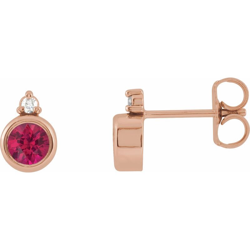 Accented Bezel-Set Earrings