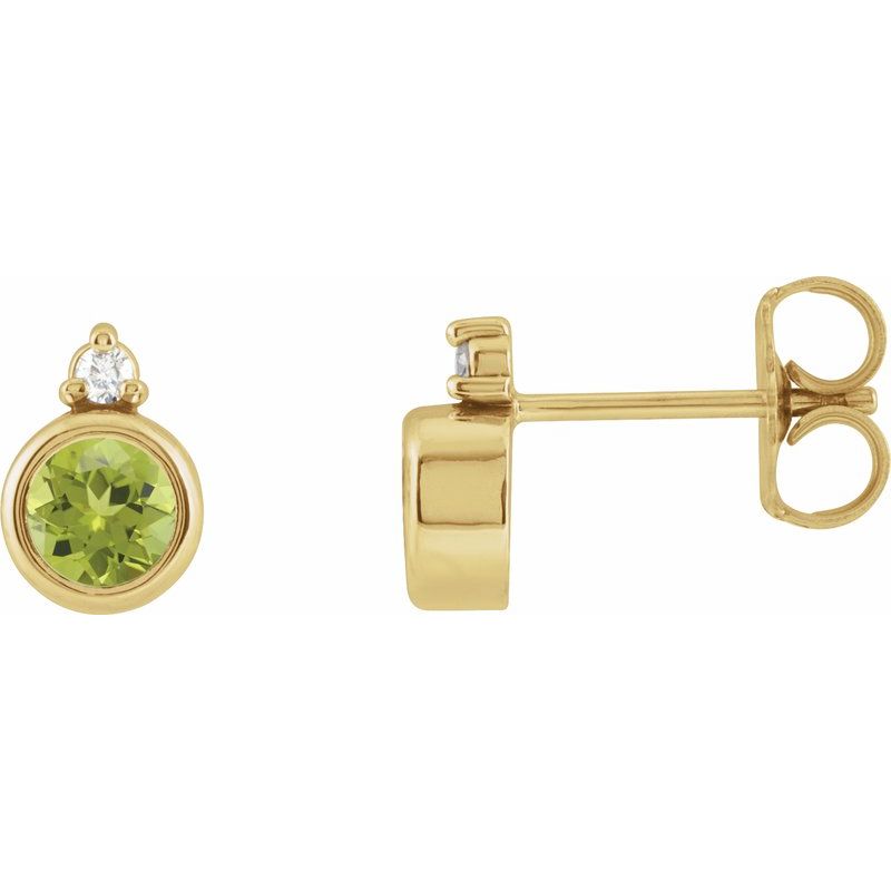 Accented Bezel-Set Earrings