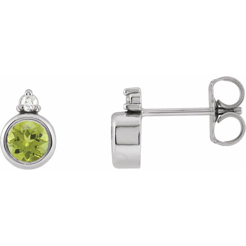 Accented Bezel-Set Earrings