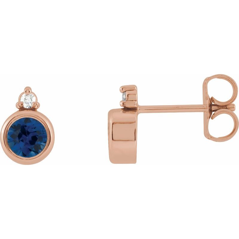 Accented Bezel-Set Earrings