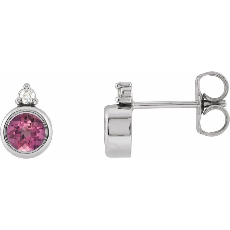 Accented Bezel-Set Earrings