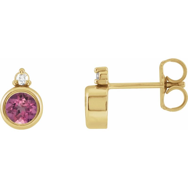 Accented Bezel-Set Earrings