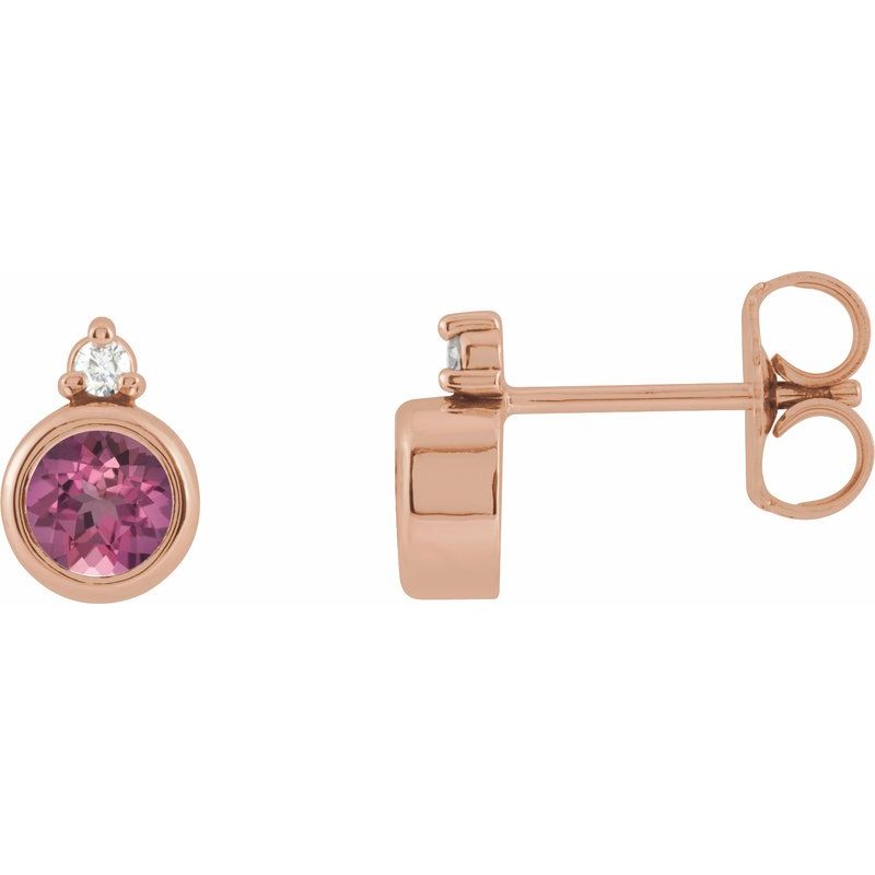 Accented Bezel-Set Earrings
