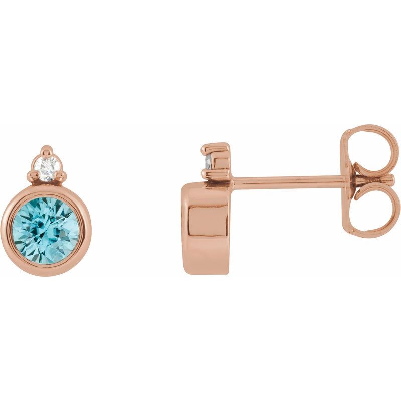 Accented Bezel-Set Earrings