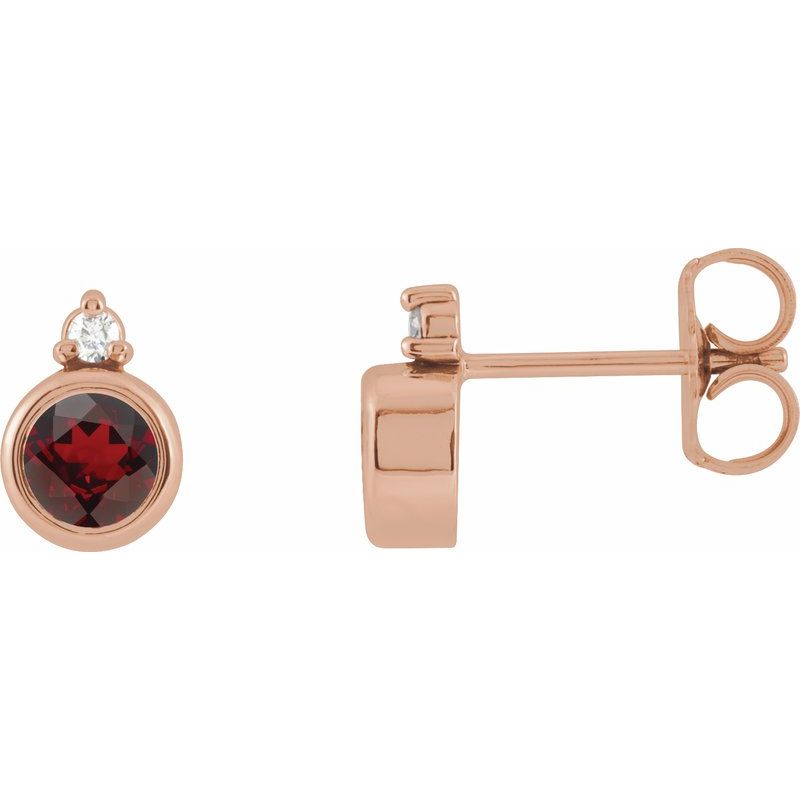 Accented Bezel-Set Earrings