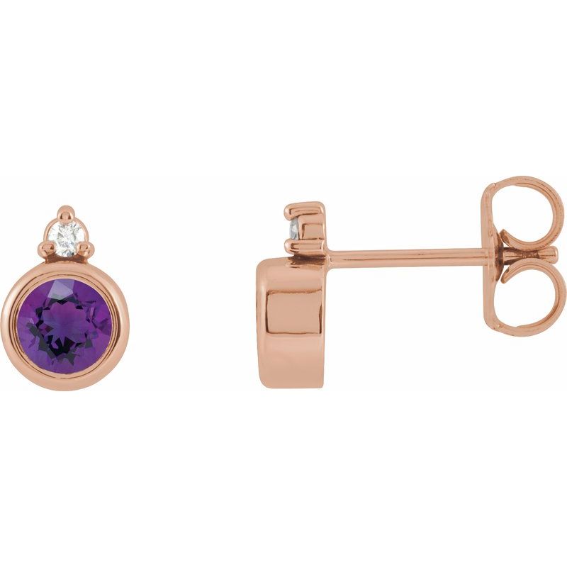 Accented Bezel-Set Earrings