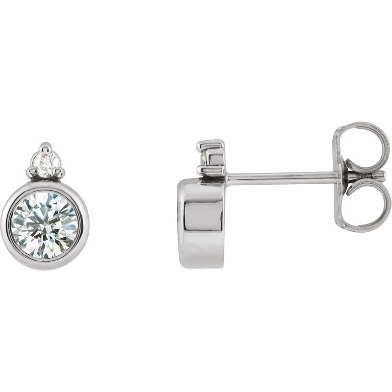 Accented Bezel-Set Earrings