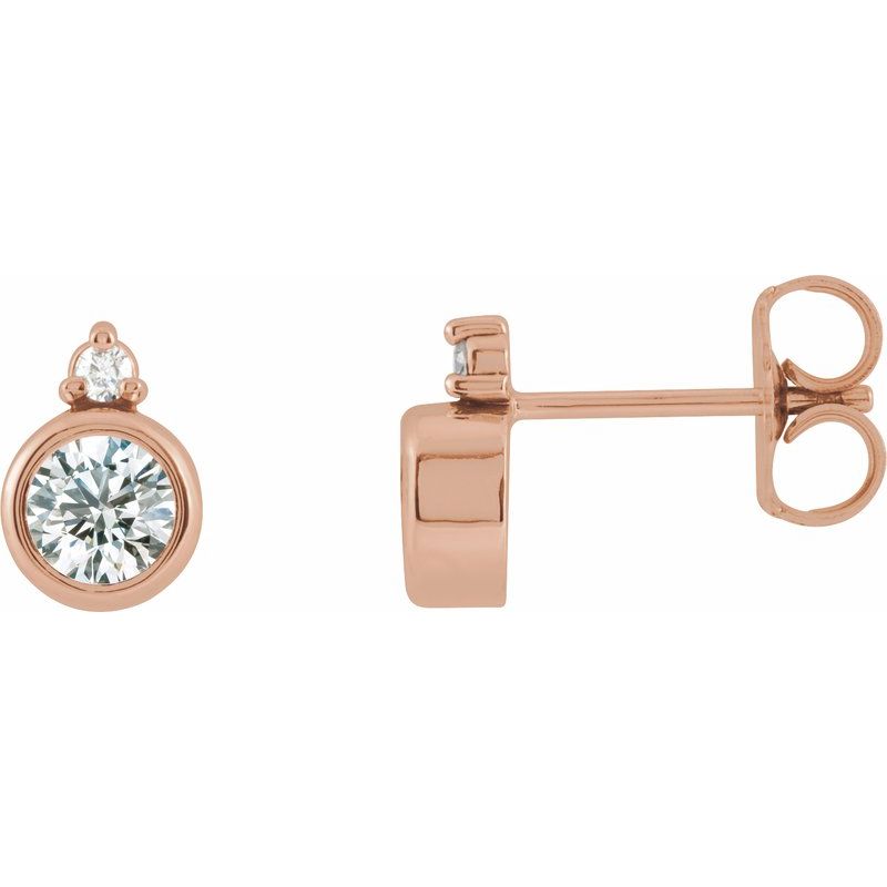Accented Bezel-Set Earrings