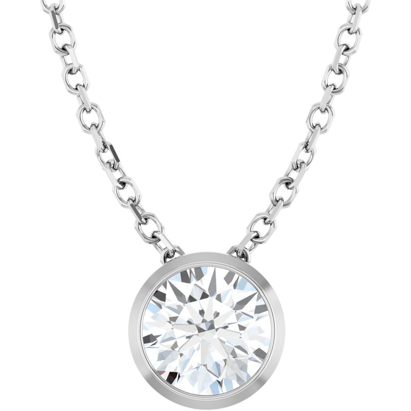 Solitaire Bezel-Set Necklace