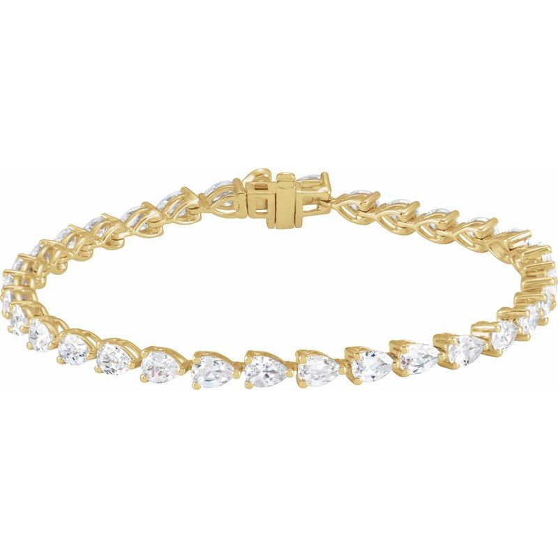 6 1/2 ctw Lab-Grown Diamond Line 7" Bracelet