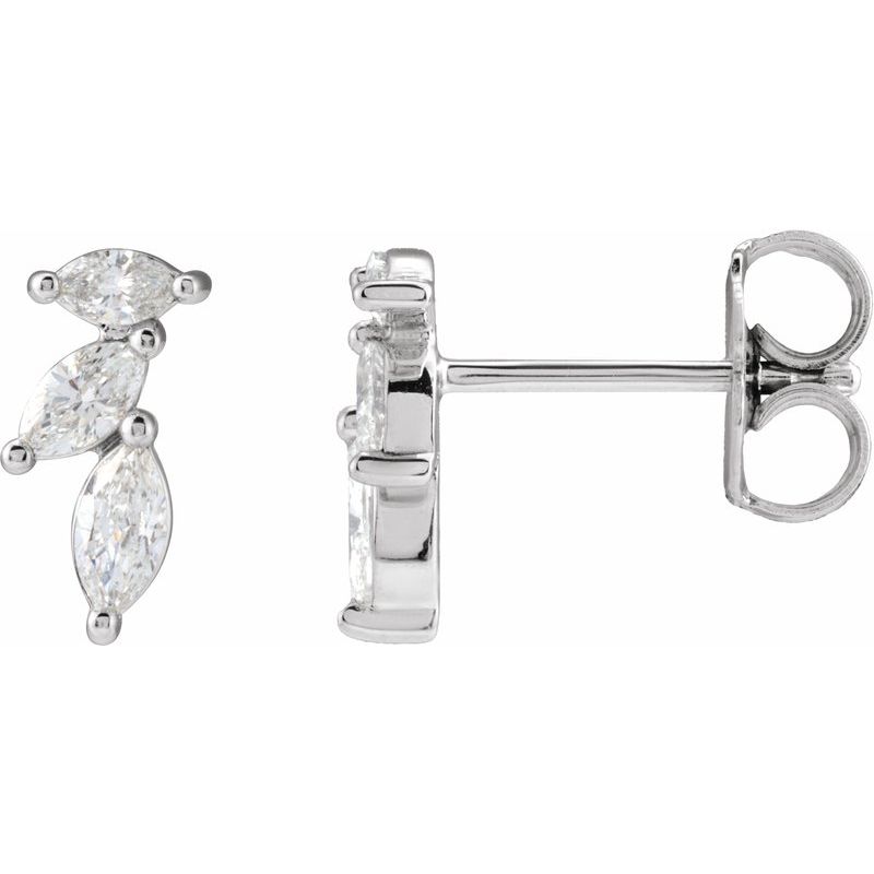 Accented Earrings — Natural Diamond Nature-Inspired