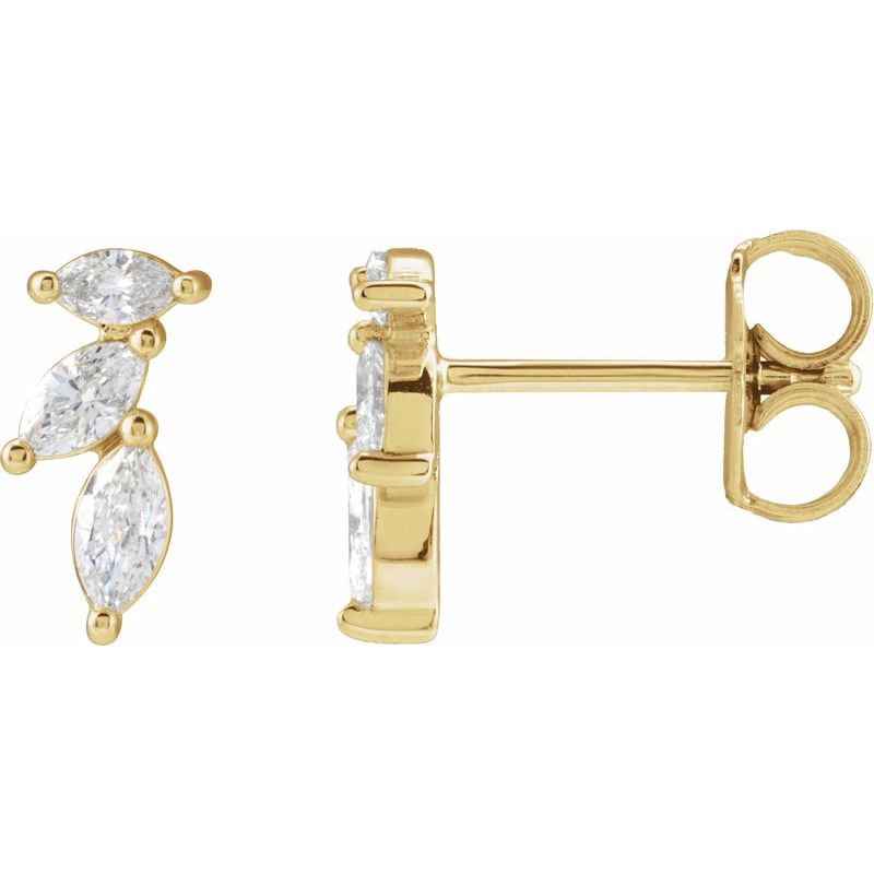 Accented Earrings — Natural Diamond Nature-Inspired