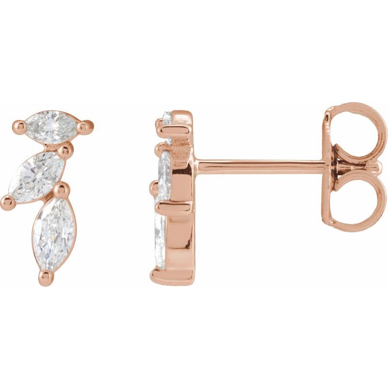 Accented Earrings — Natural Diamond Nature-Inspired