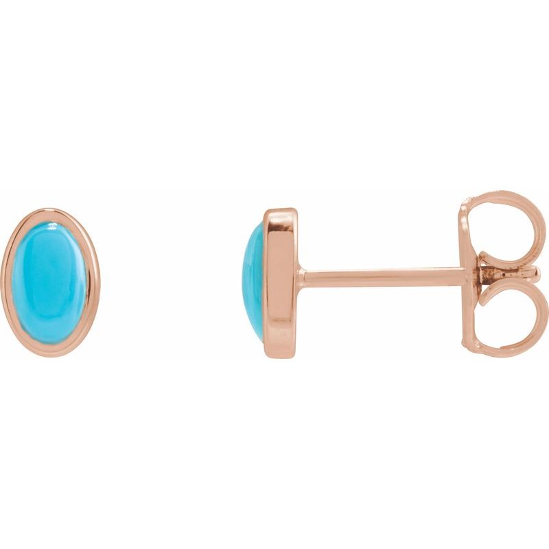 Bezel-Set Cabochon Earrings No. 2