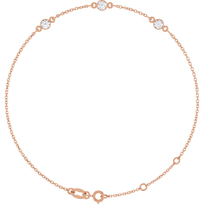 Bezel-Set Link Bracelet