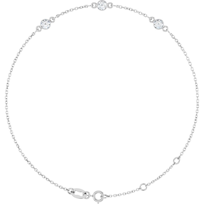 Bezel-Set Link Bracelet