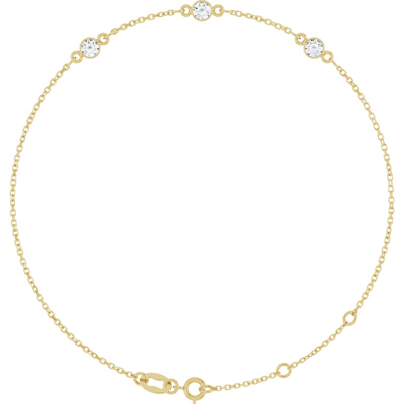 Bezel-Set Link Bracelet