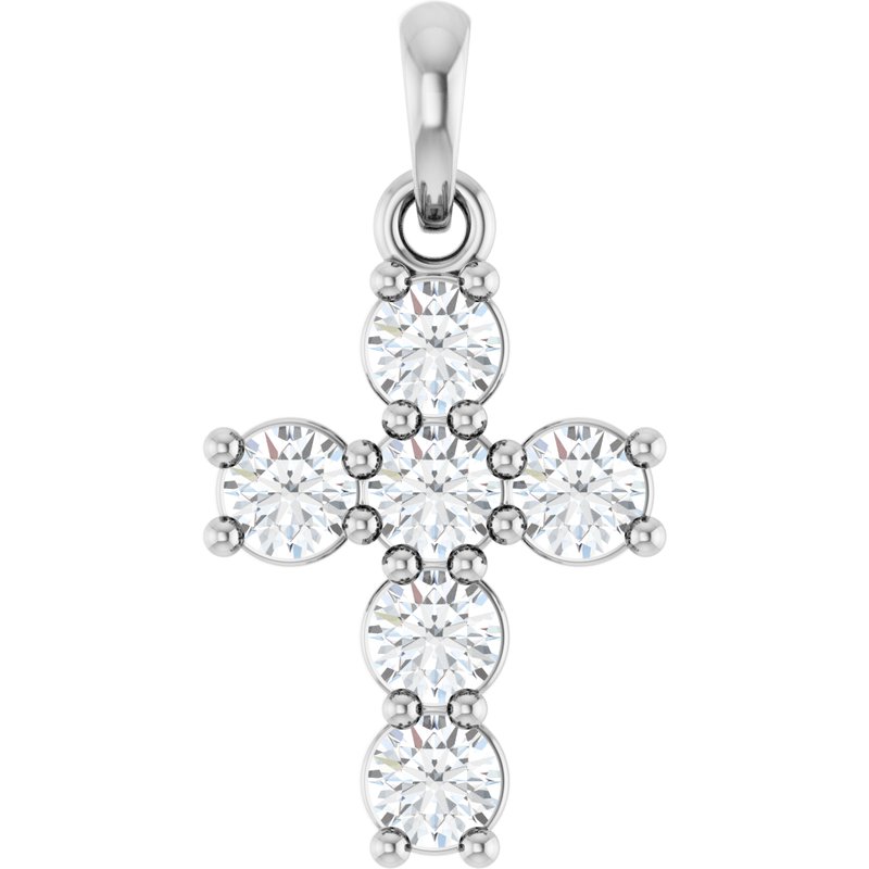 Accented Cross Necklace or Pendant — Diamond No. 2