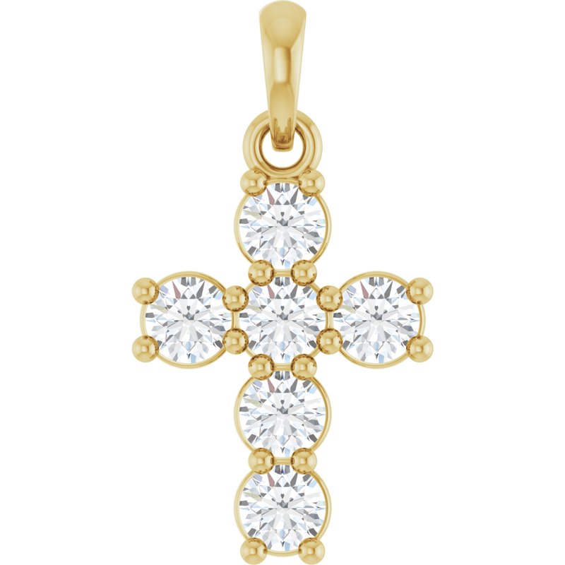 Accented Cross Necklace or Pendant — Diamond No. 2