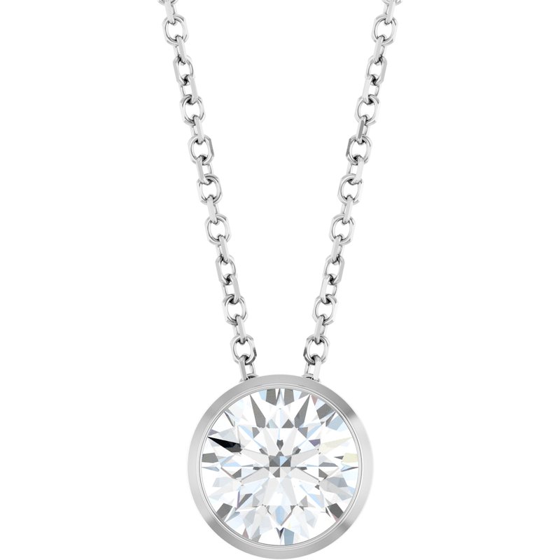 Solitaire Bezel-Set Necklace