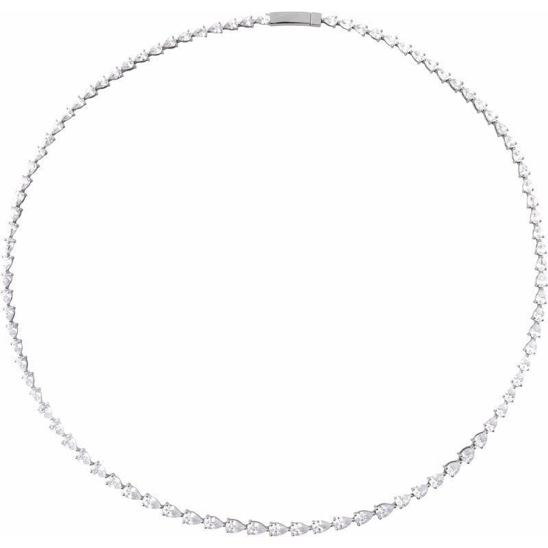 10 ctw Lab-Grown Diamond Line 16″ Necklace