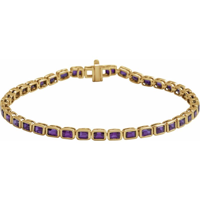 Bezel-Set Line Bracelet — 7″