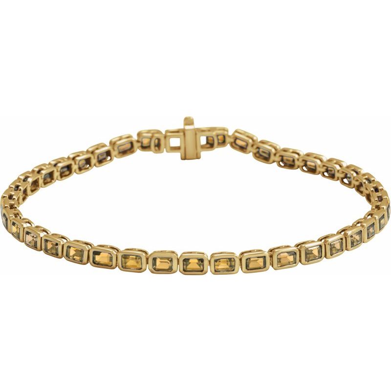 Bezel-Set Line Bracelet — 7″