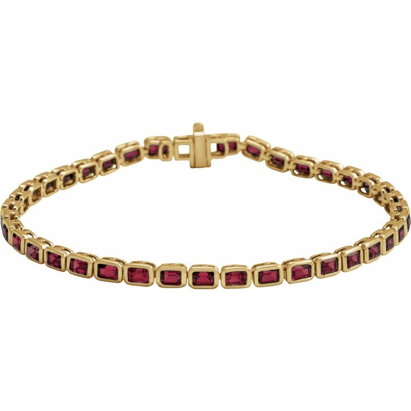 Bezel-Set Line Bracelet — 7"