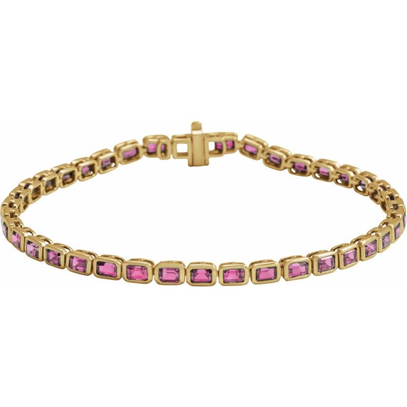 Bezel-Set Line Bracelet — 7″