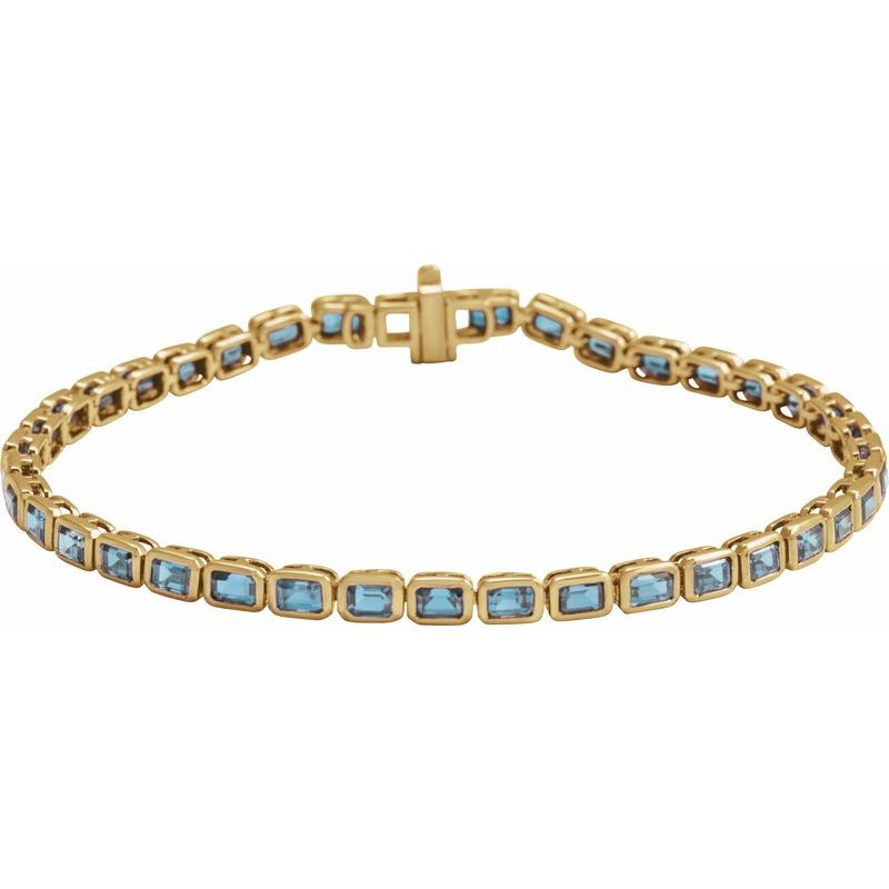 Bezel-Set Line Bracelet — 7″
