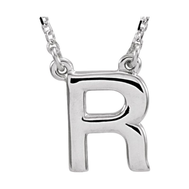 Block Initial 16″ Necklace