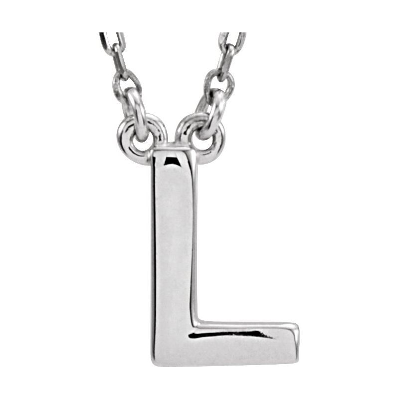 Block Initial 16″ Necklace
