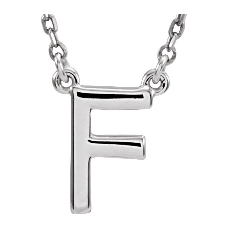 Block Initial 16″ Necklace