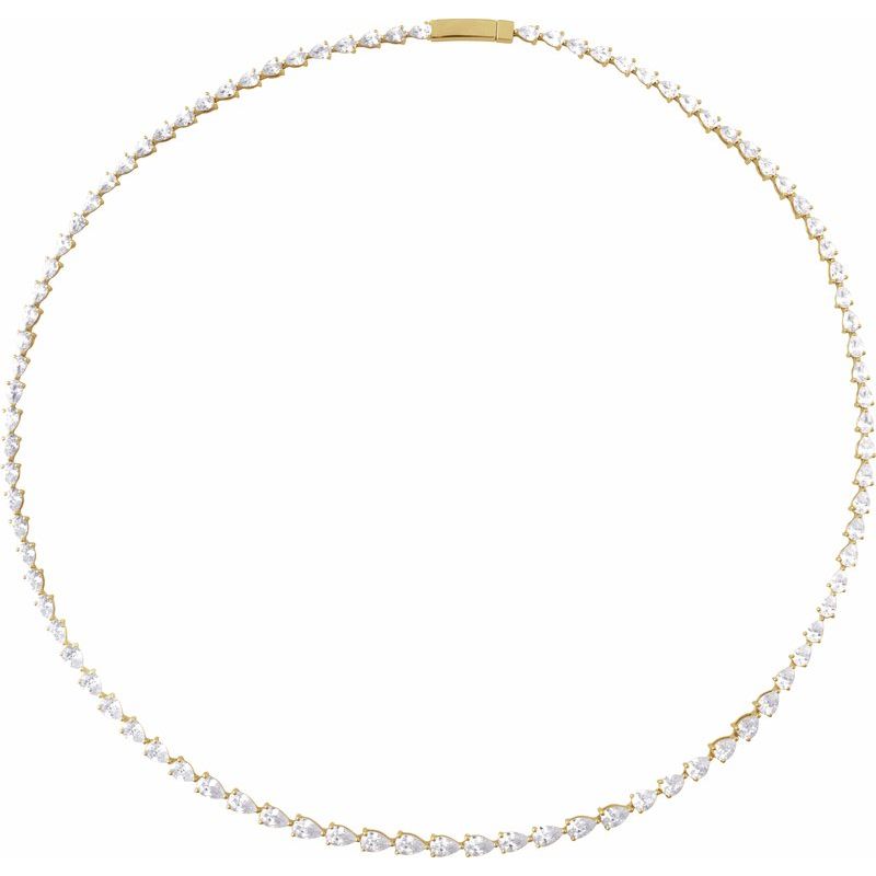 10 ctw Lab-Grown Diamond Line 16" Necklace