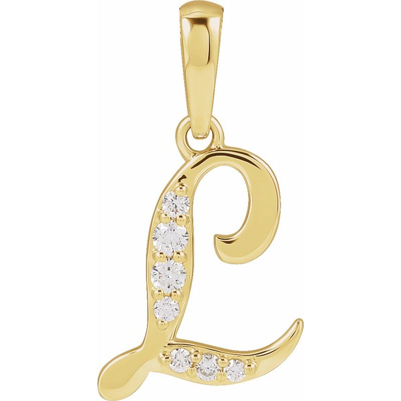 Accented Initial Necklace or Pendant