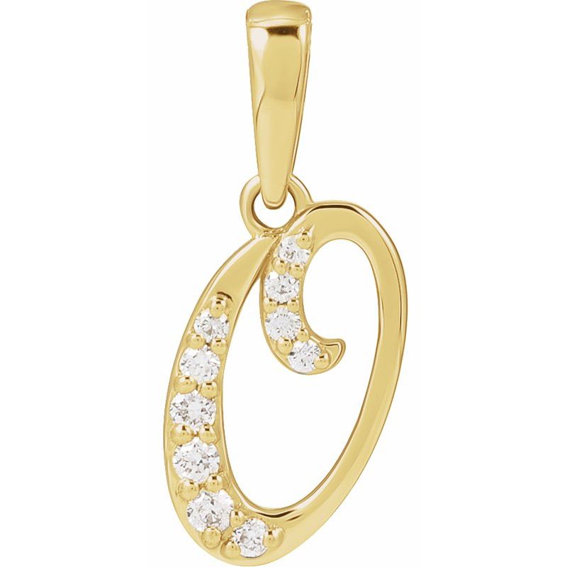 Accented Initial Necklace or Pendant