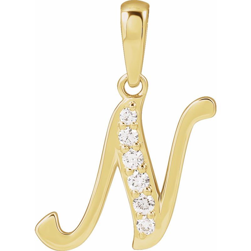 Accented Initial Necklace or Pendant