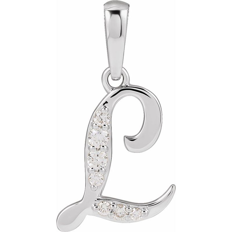Accented Initial Necklace or Pendant