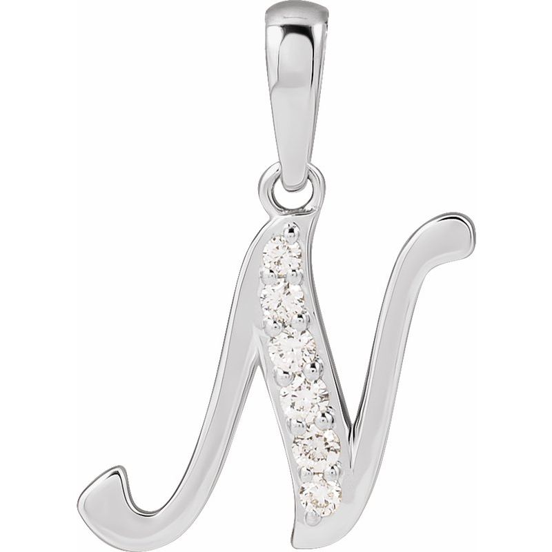 Accented Initial Necklace or Pendant