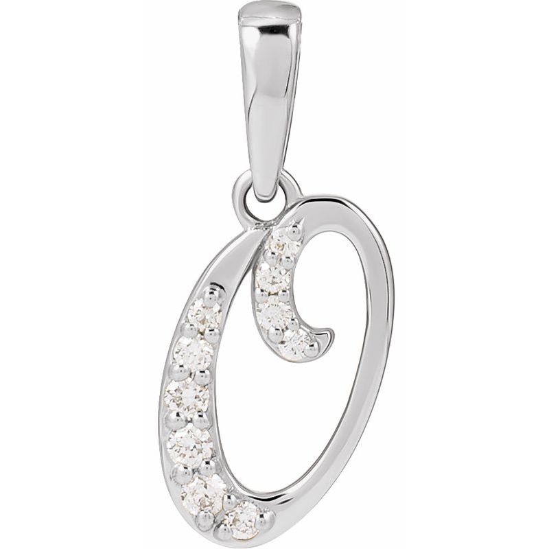 Accented Initial Necklace or Pendant