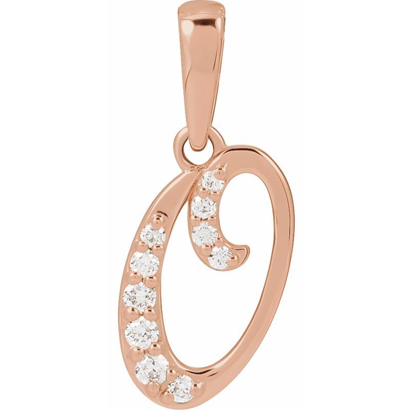 Accented Initial Necklace or Pendant