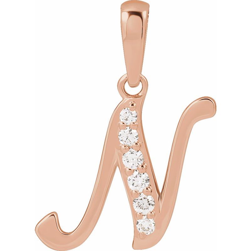 Accented Initial Necklace or Pendant
