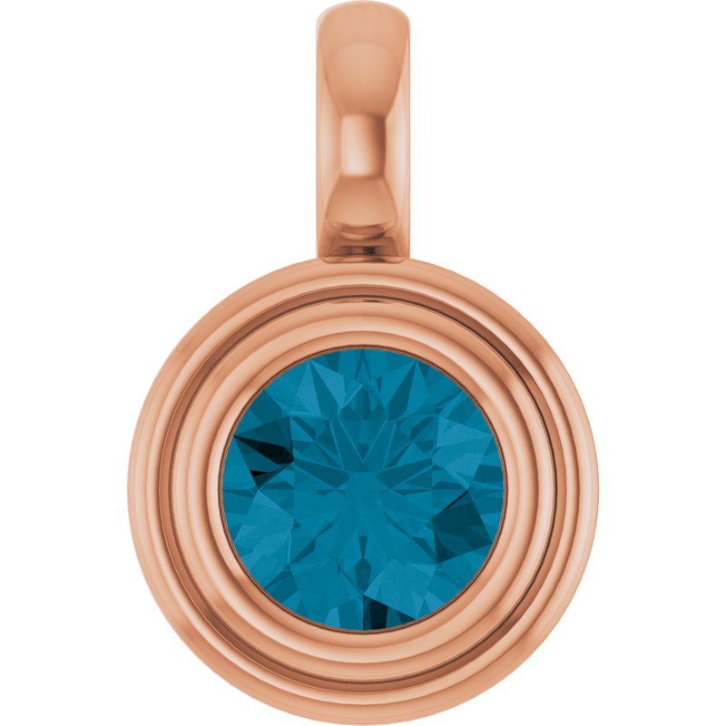 Bezel-Set Solitaire Charm/Pendant No. 2