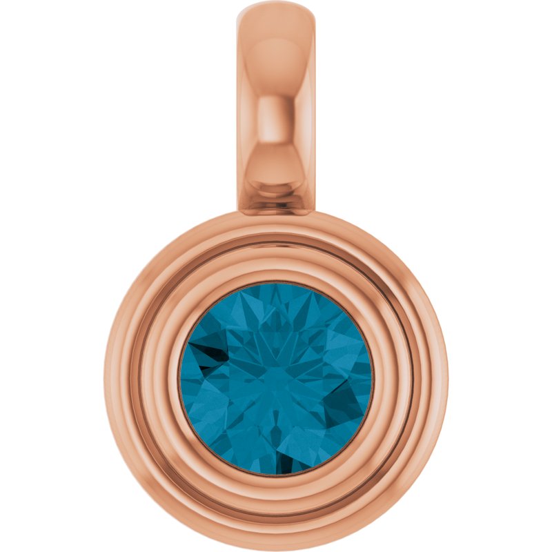 Bezel-Set Solitaire Charm/Pendant No. 2