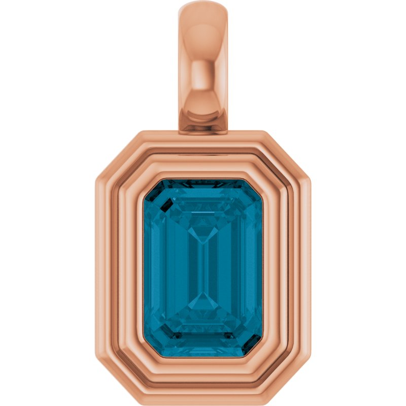 Bezel-Set Solitaire Charm/Pendant No. 2