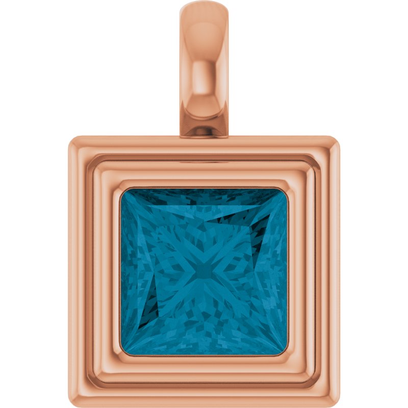 Bezel-Set Solitaire Charm/Pendant No. 2